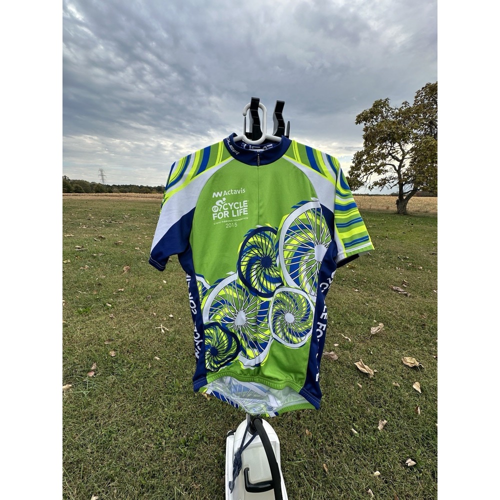 Voler Cycle For Life Jersey Men LargeCystic Fibrosis Foundation 2015 USA Cycling